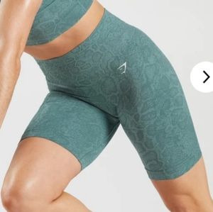 Gymshark Women's Small Iceberg/Thunder Blue Animal Adapt Seamless Cycling Shorts